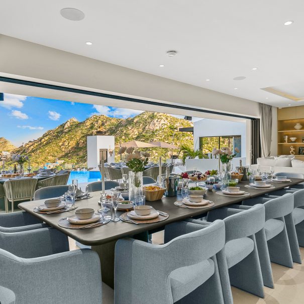 Casa Picasso dining area luxury villa Cabo San Lucas