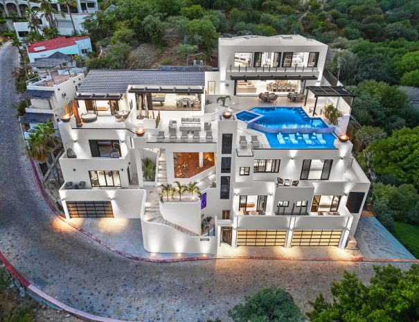 Casa Picasso aerial view Cabo San Lucas luxury villa