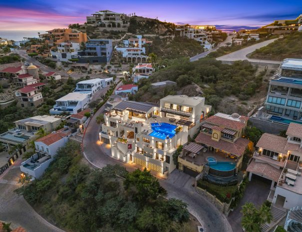 Casa Picasso aerial view Cabo San Lucas luxury villa
